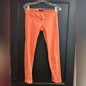 Flying Monkey Women’s Jeans Size 5 Coral Orange Skinny Pants stretch
